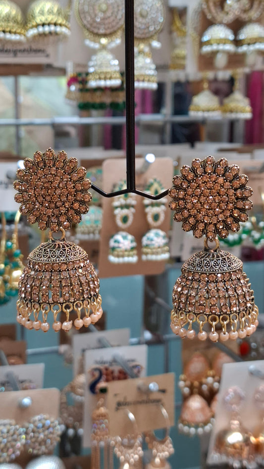 ANTIQUE GOLD JUMKHAS E0352