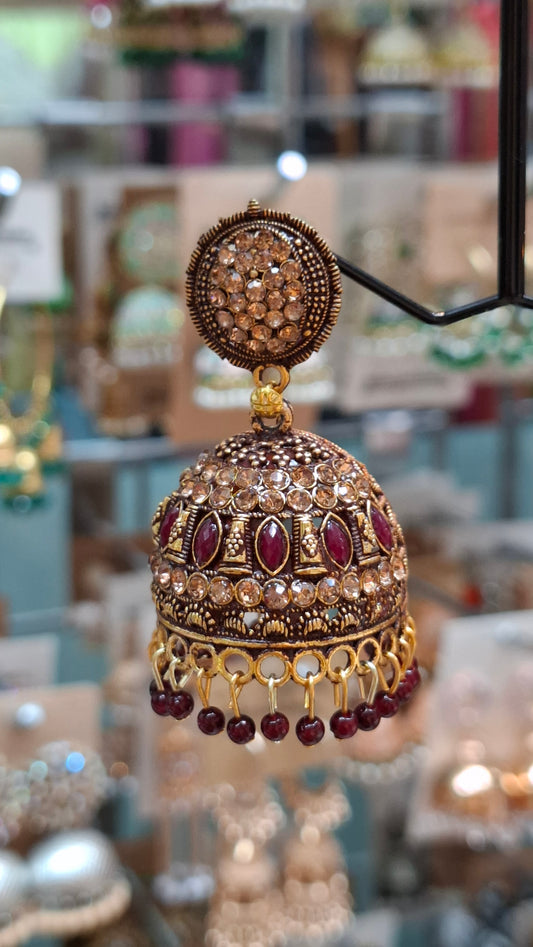 ANTIQUE GOLD JUMKHAS E0353