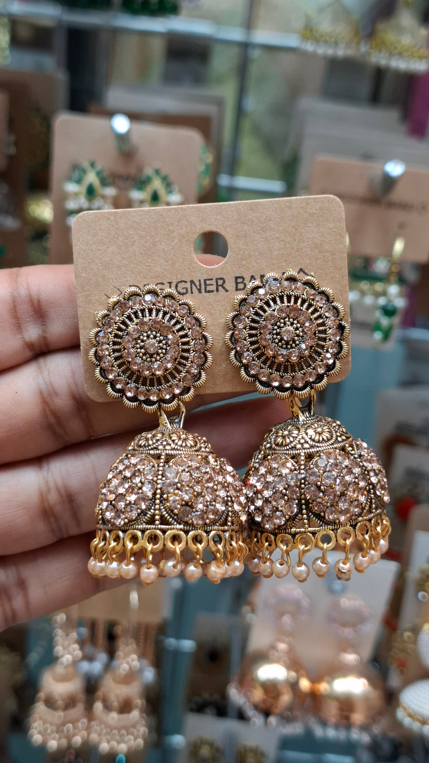 ANTIQUE GOLD JUMKHAS E0353