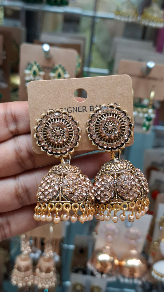 ANTIQUE GOLD JUMKHAS E0353