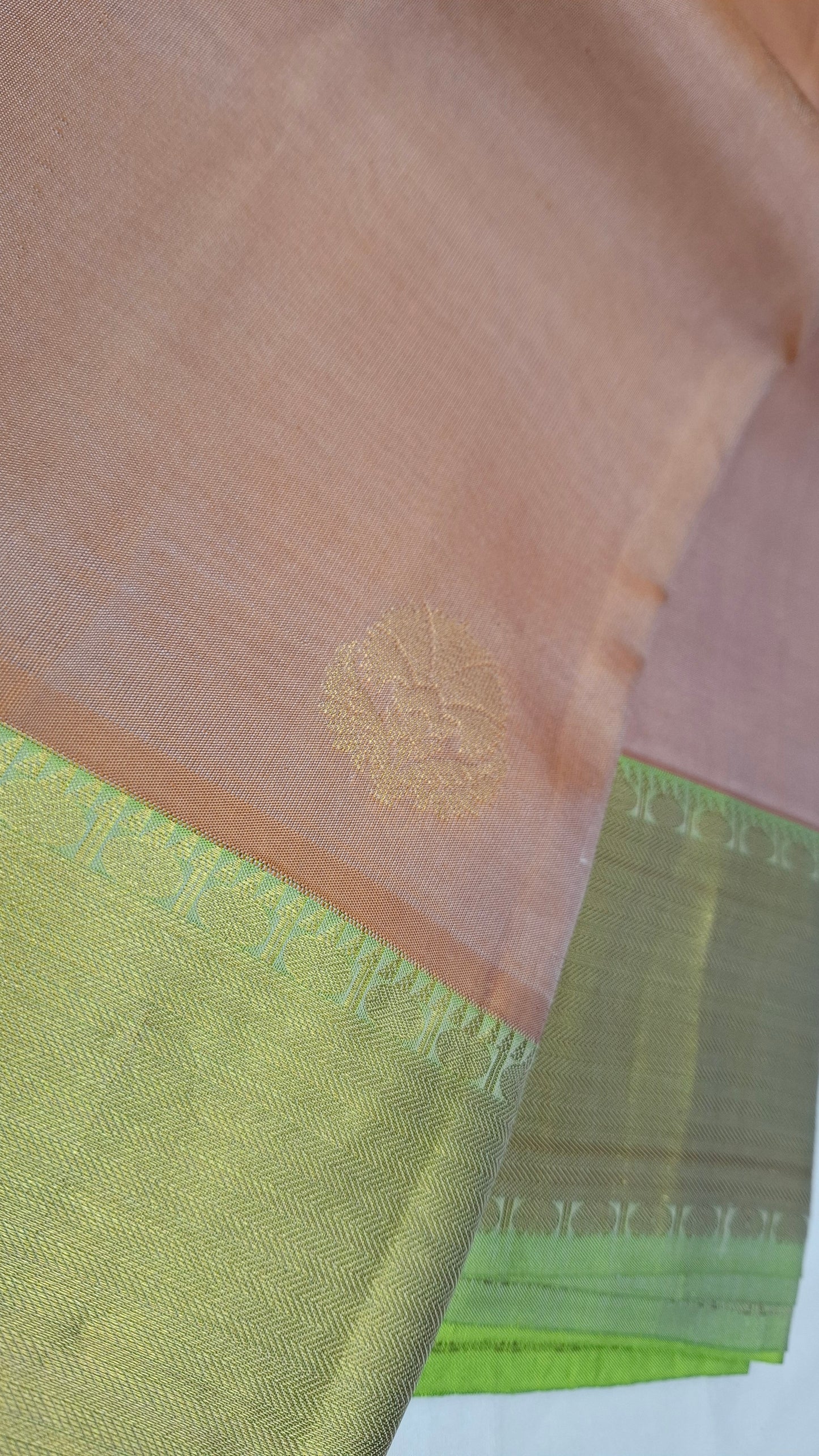 PINKISH BROWN PURE KANJIPURAM SILK