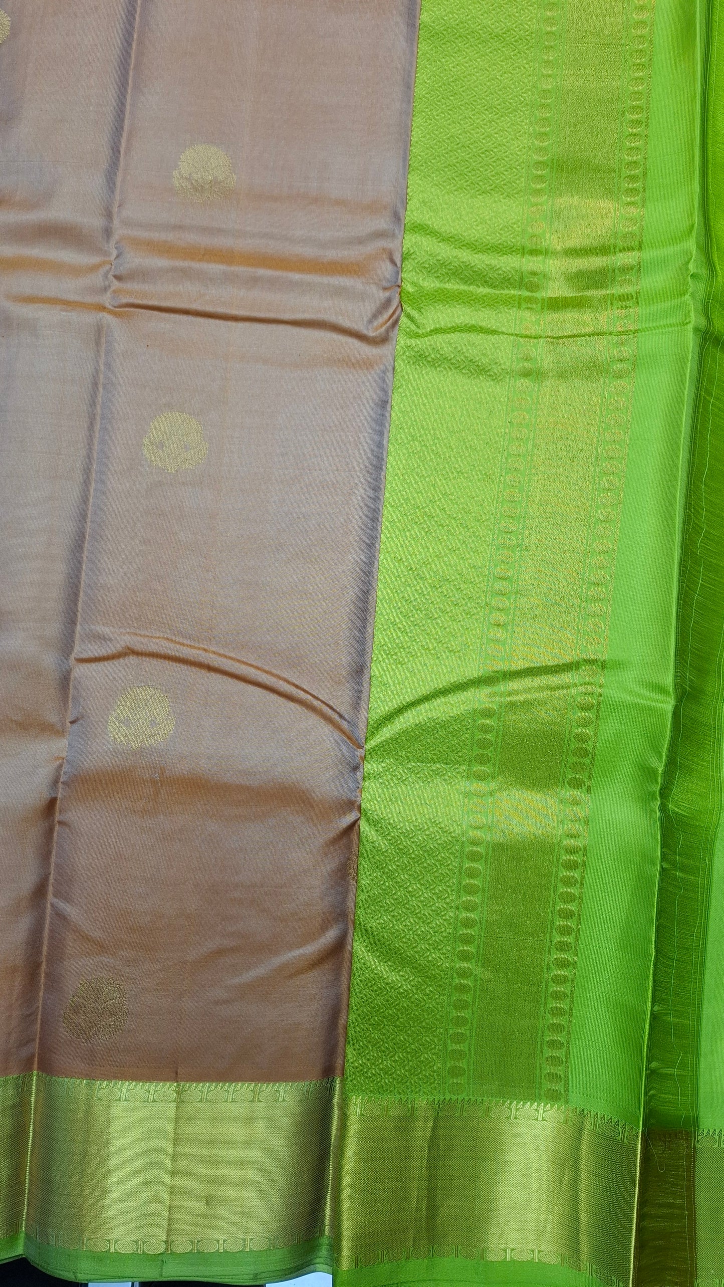 PINKISH BROWN PURE KANJIPURAM SILK