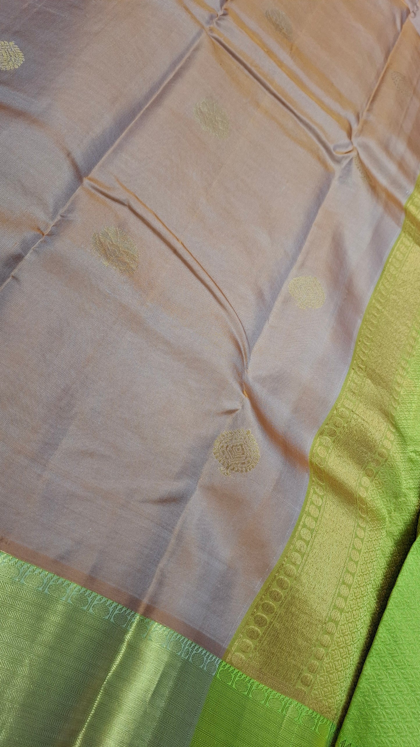 PINKISH BROWN PURE KANJIPURAM SILK