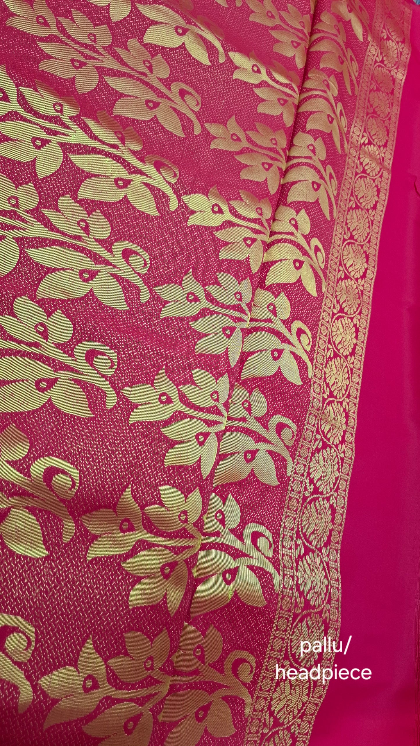 MAGENTA BORDERLESS SOFT SILK