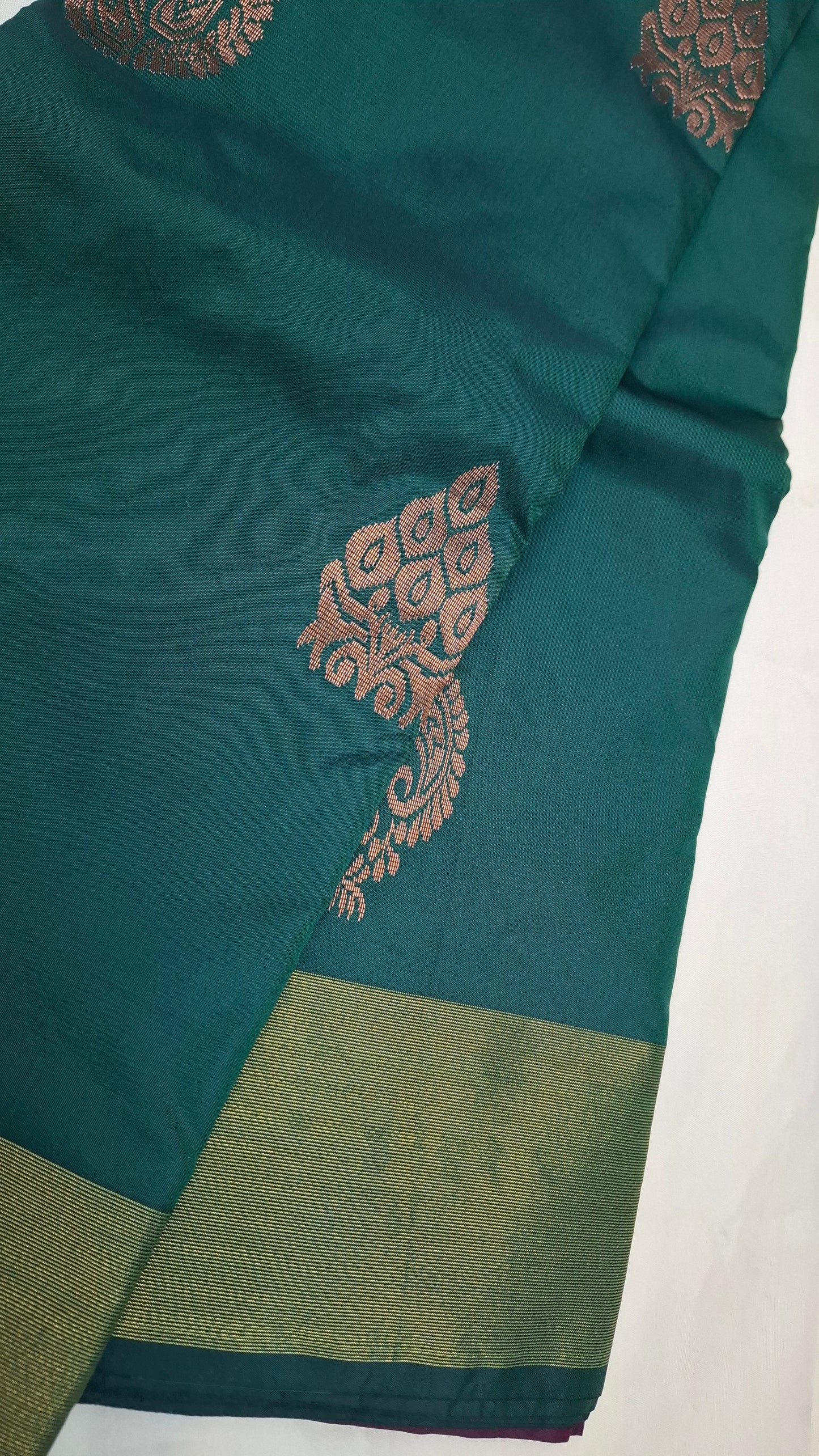 DARK GREEN & PURPLE SILK