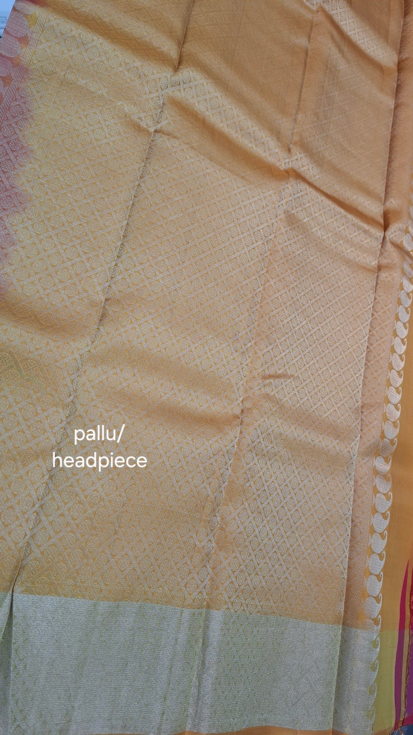 DARK HOT PINK & MUSTARD PURE KANJIPURAM SILK SAREE