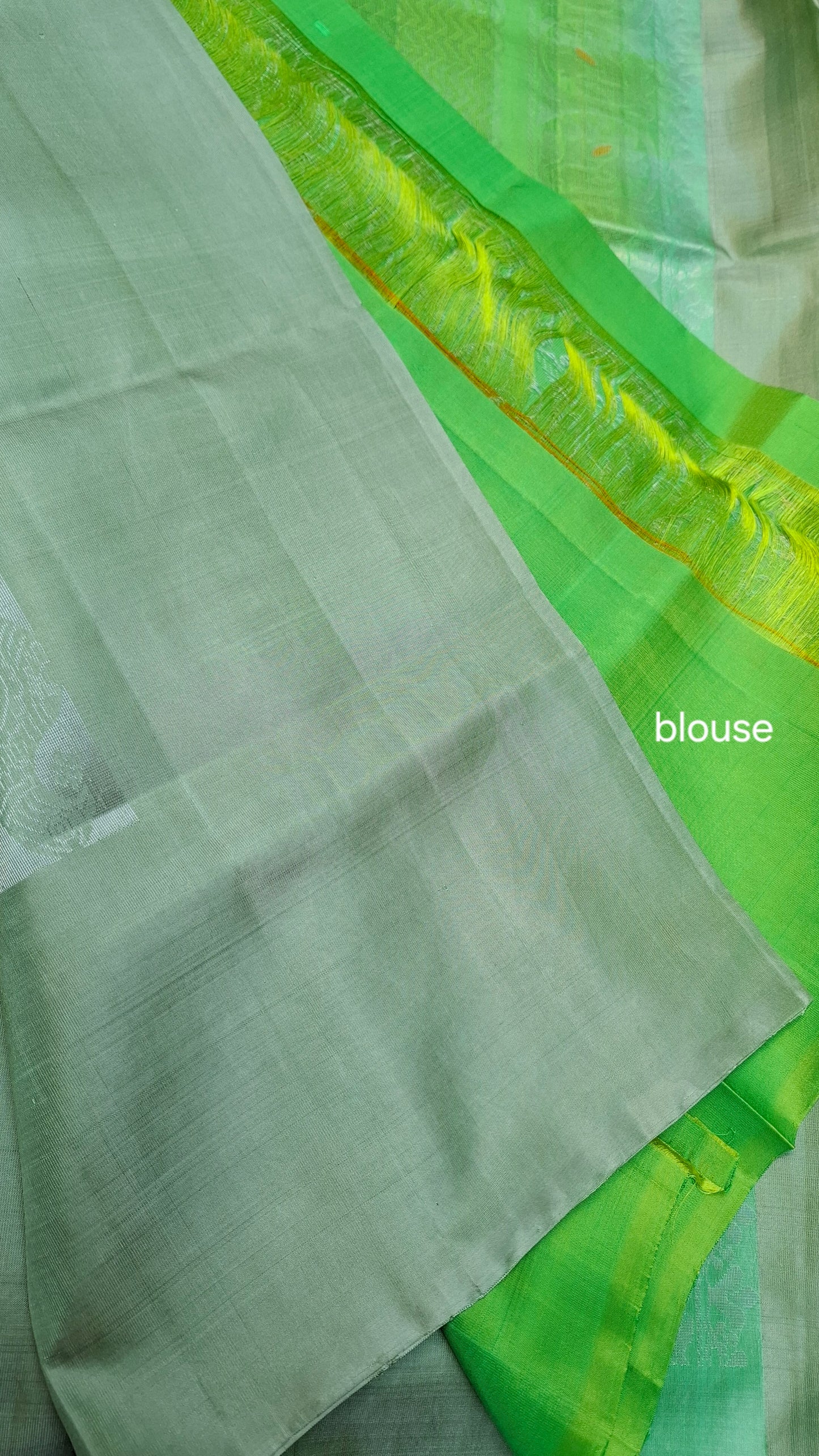 SAGE GREEN PURE KANJIPURAM SOFT SILK