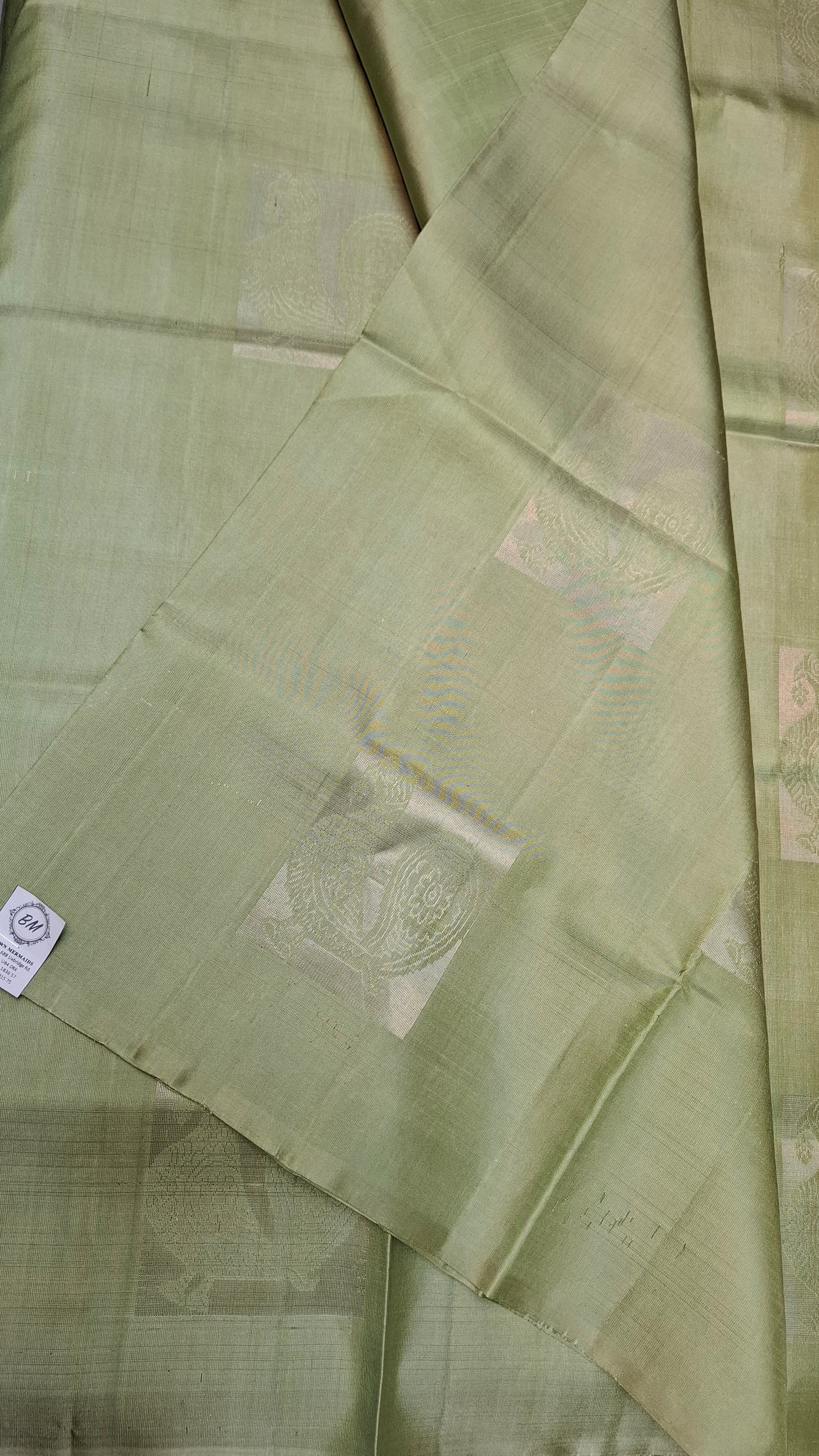 SAGE GREEN PURE KANJIPURAM SOFT SILK