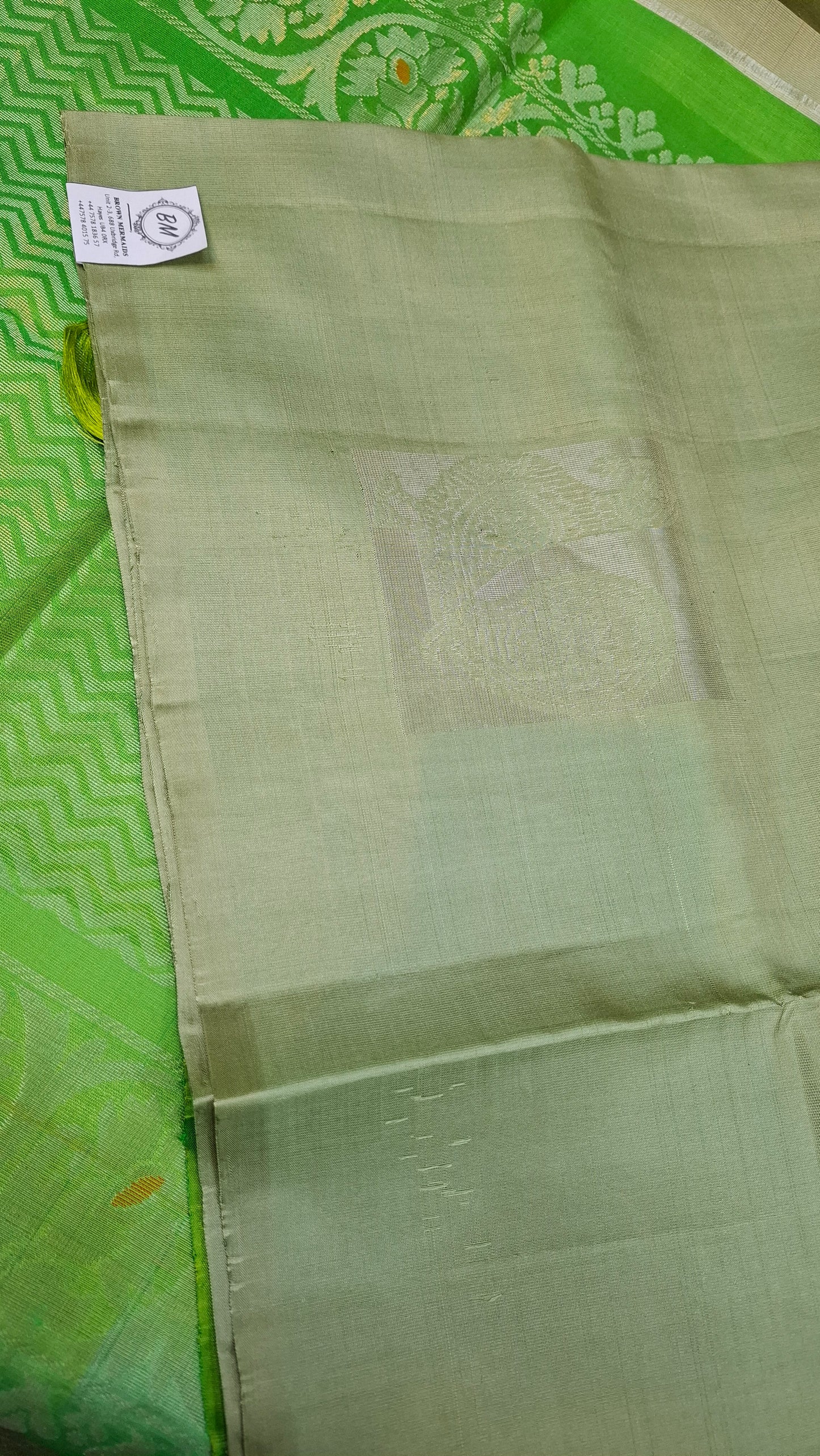 SAGE GREEN PURE KANJIPURAM SOFT SILK
