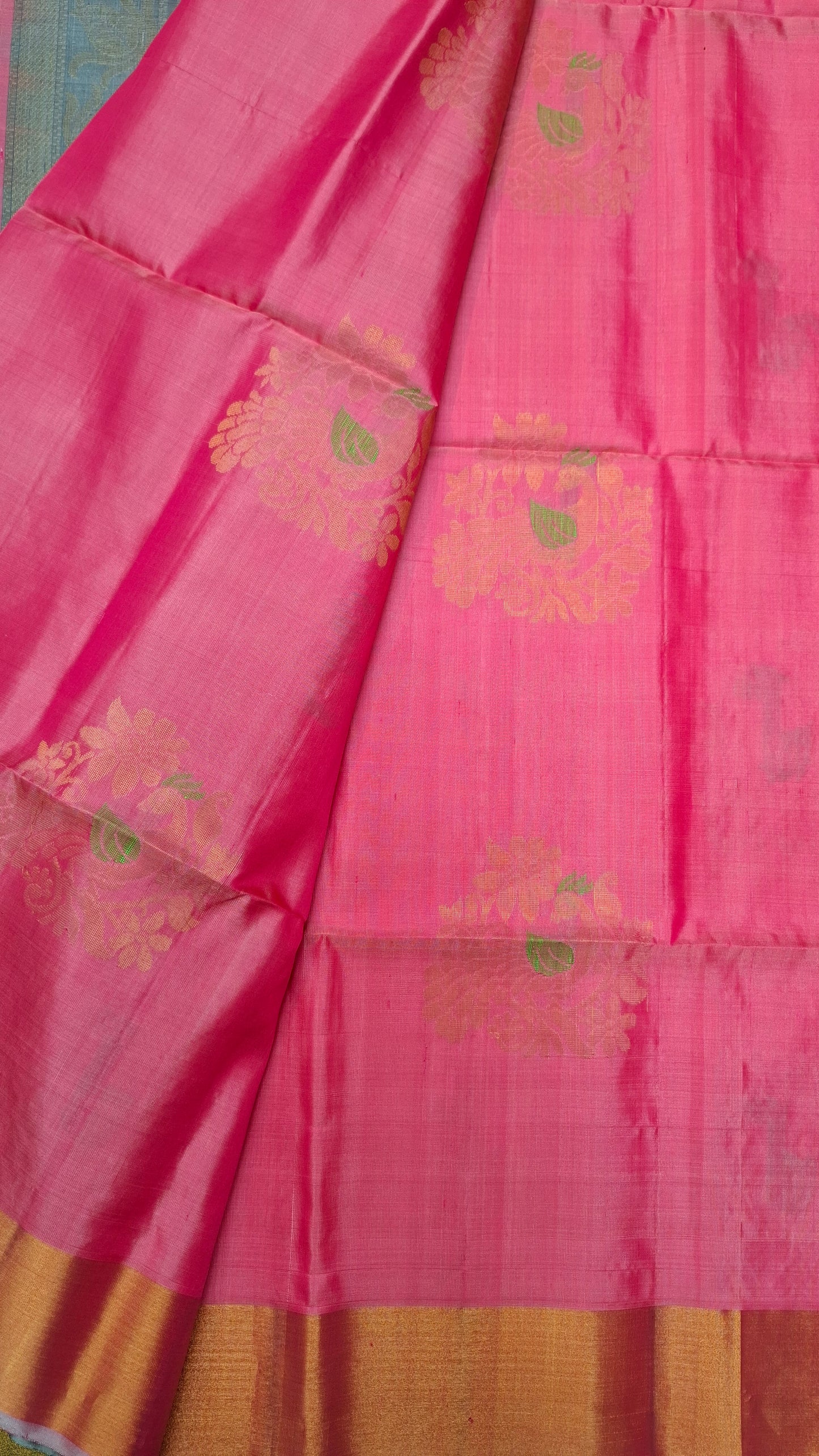 PINK & GREY PURE KANJIPURAM SOFT SILK