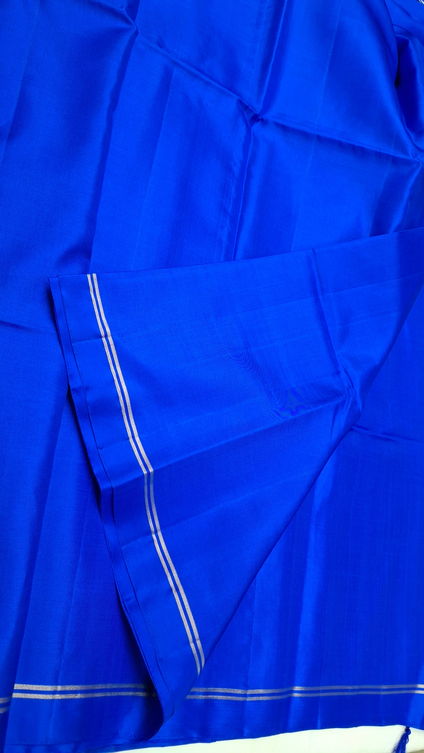 ROYAL BLUE PURE KANJIPURAM SOFT SILK