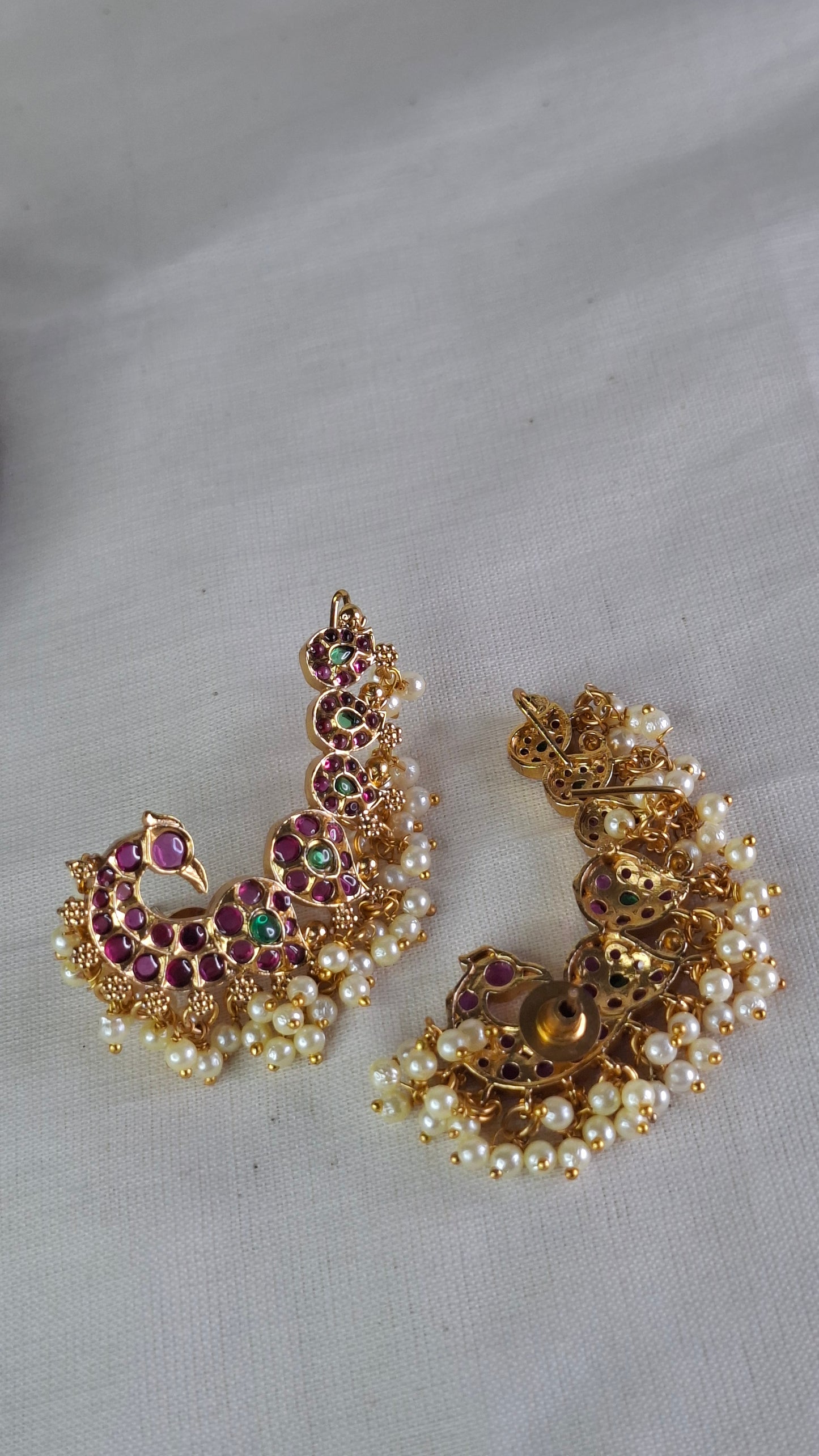 PEACOCK EAR CUFFS E0375