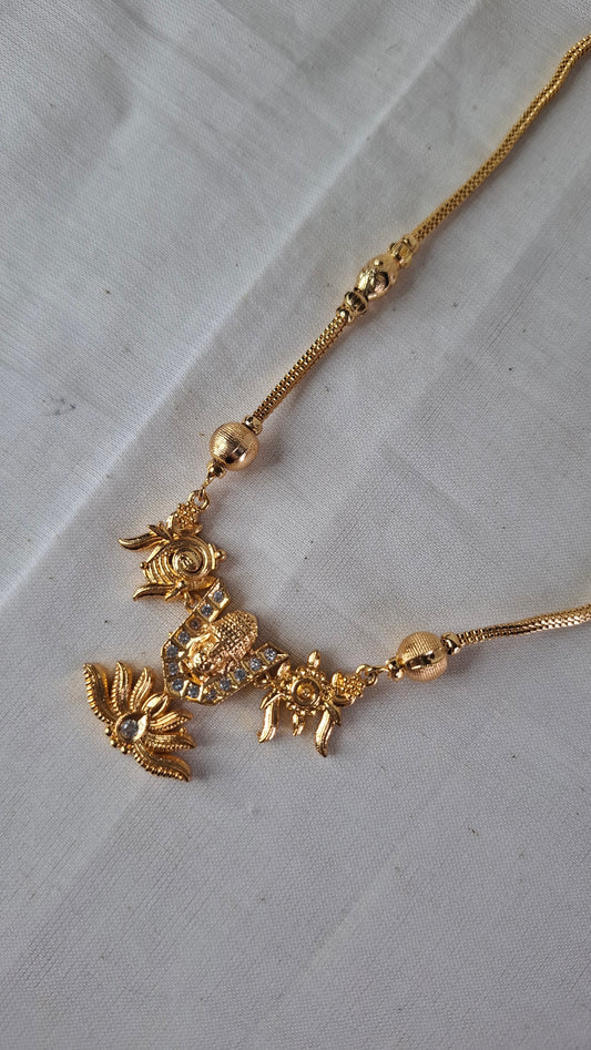 ANTIQUE GOLD SHORT NECKLACE E0240