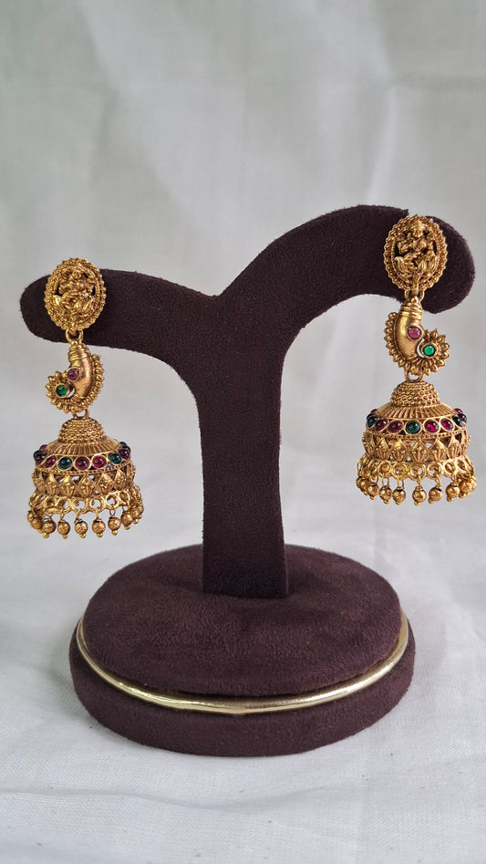 ANTIQUE GOLD JUMKHAS E0388