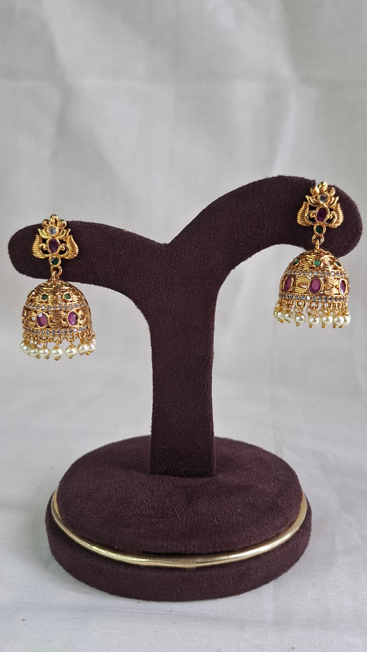 ANTIQUE GOLD JUMKHAS E0391