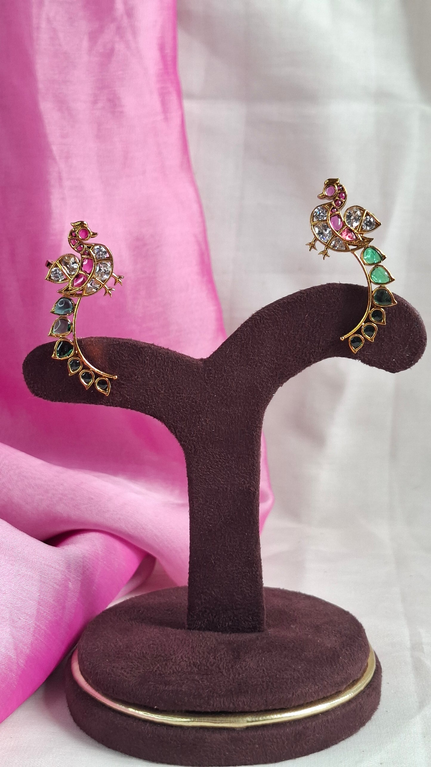 PEACOCK EAR CUFFS E0386