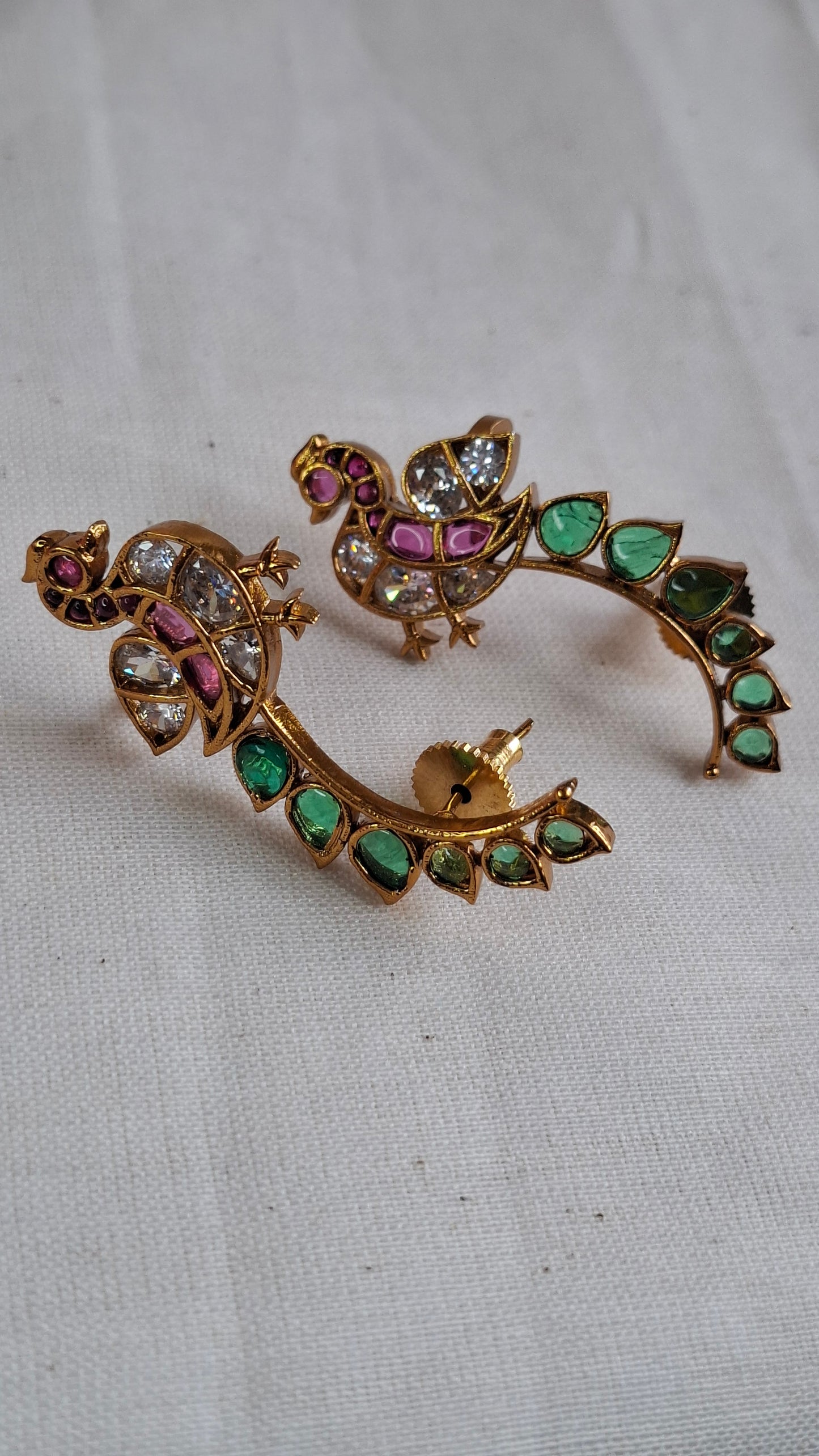 PEACOCK EAR CUFFS E0386