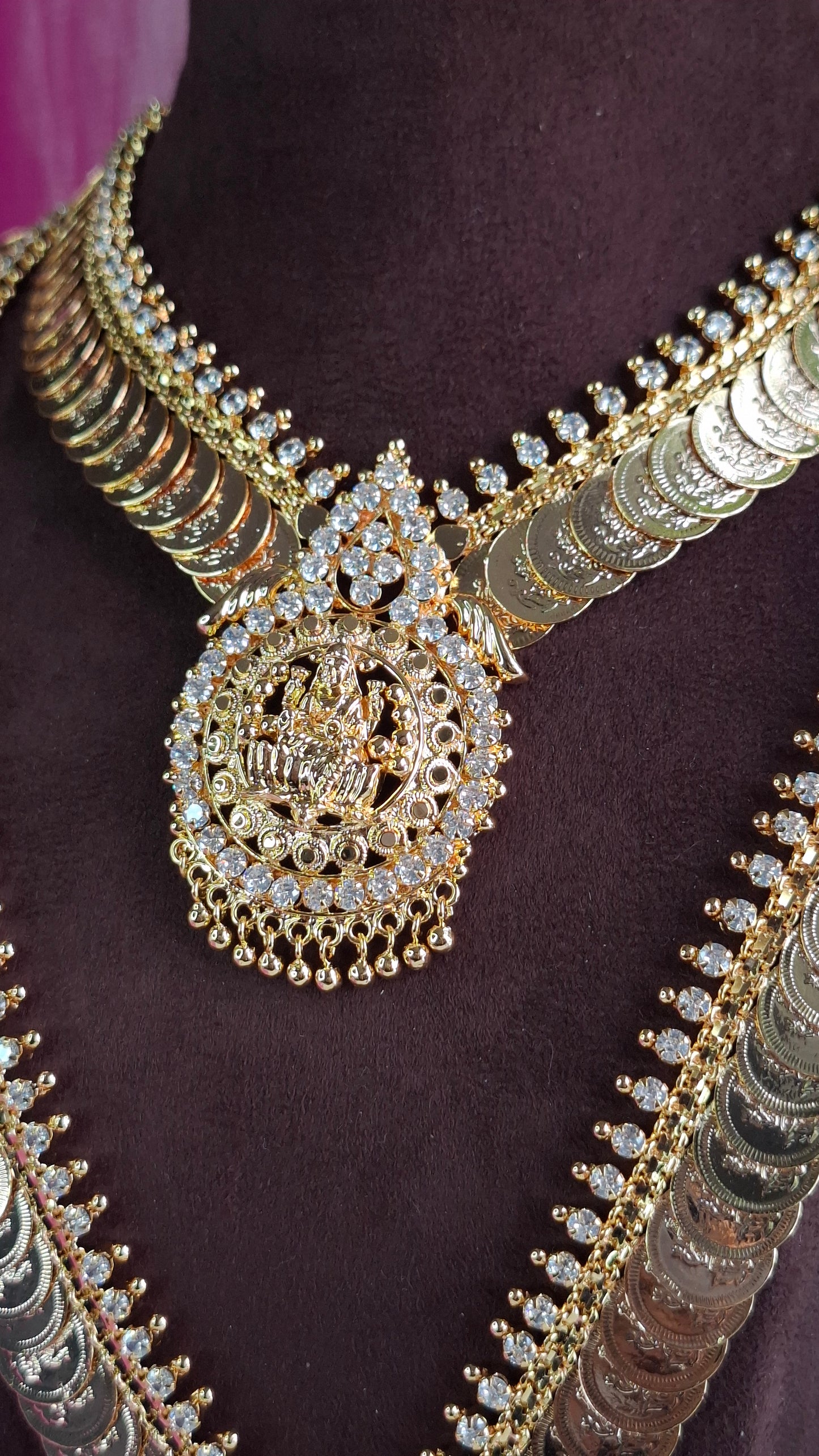 GOLD PLATED LONG & SHORT NECKLACE E0162