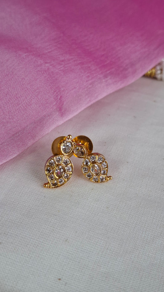 ANTIQUE GOLD MANGO SHORT NECKLACE SET E0243