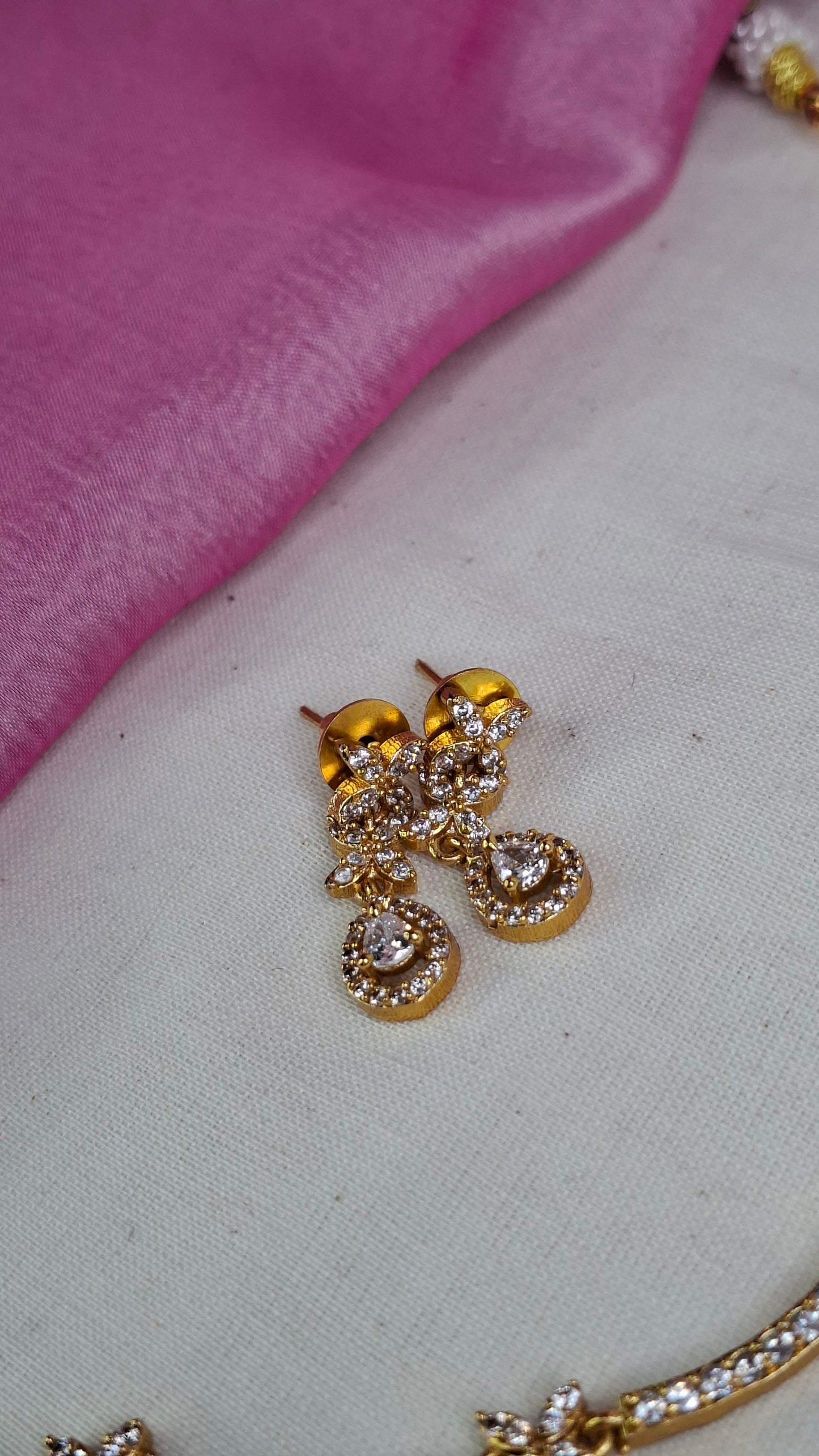 A.D.STONE SHORT NECKLACE SET E0243