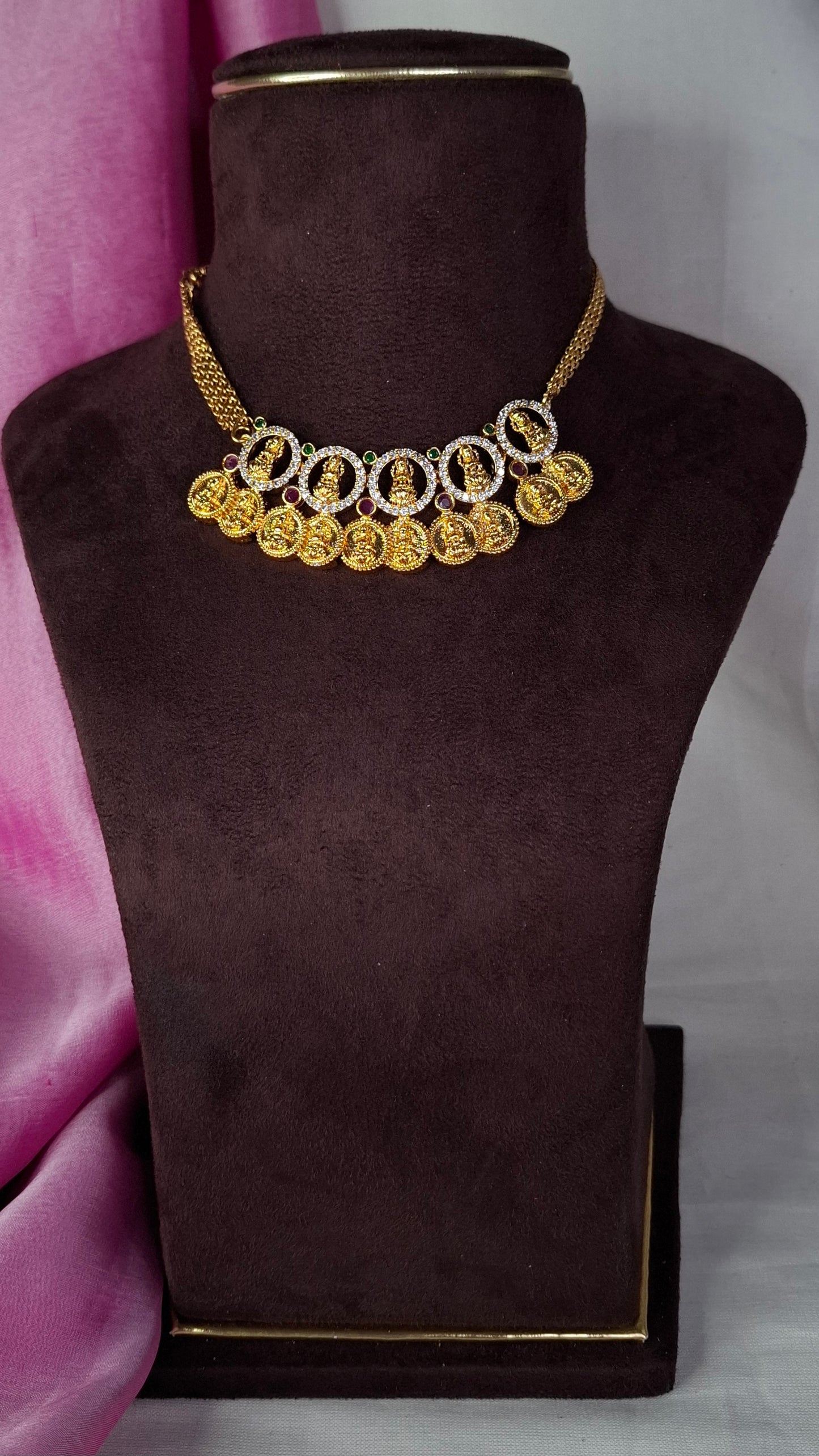 ANTIQUE GOLD COIN NECKLACE E0251
