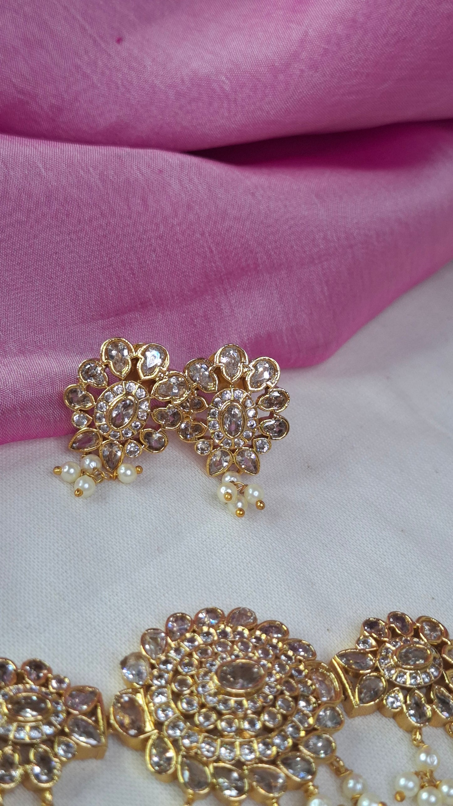 ANTIQUE GOLD CHOKER SET E0253