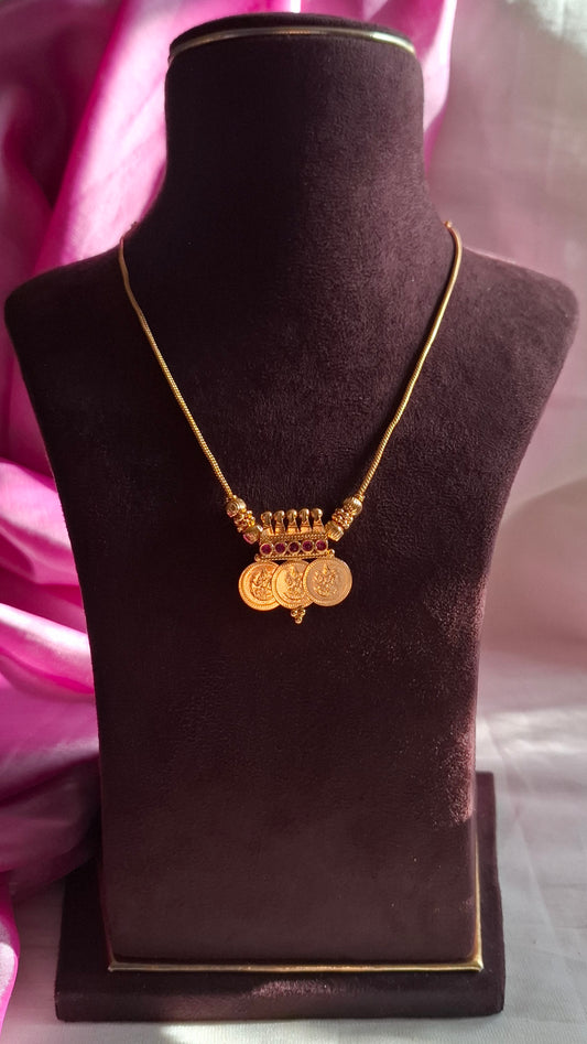 GOLD COIN NECKLACE E0254