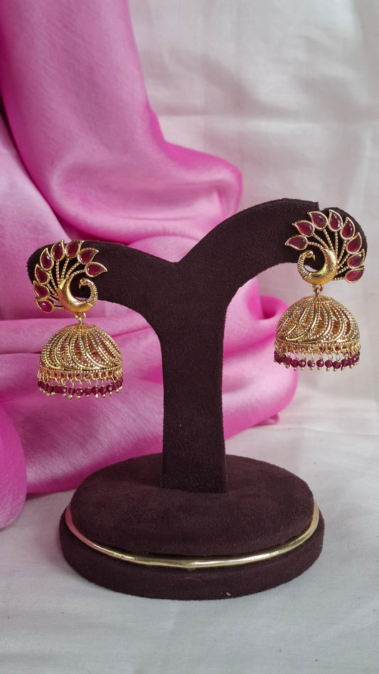 ANTIQUE GOLD JUMKHAS E0398