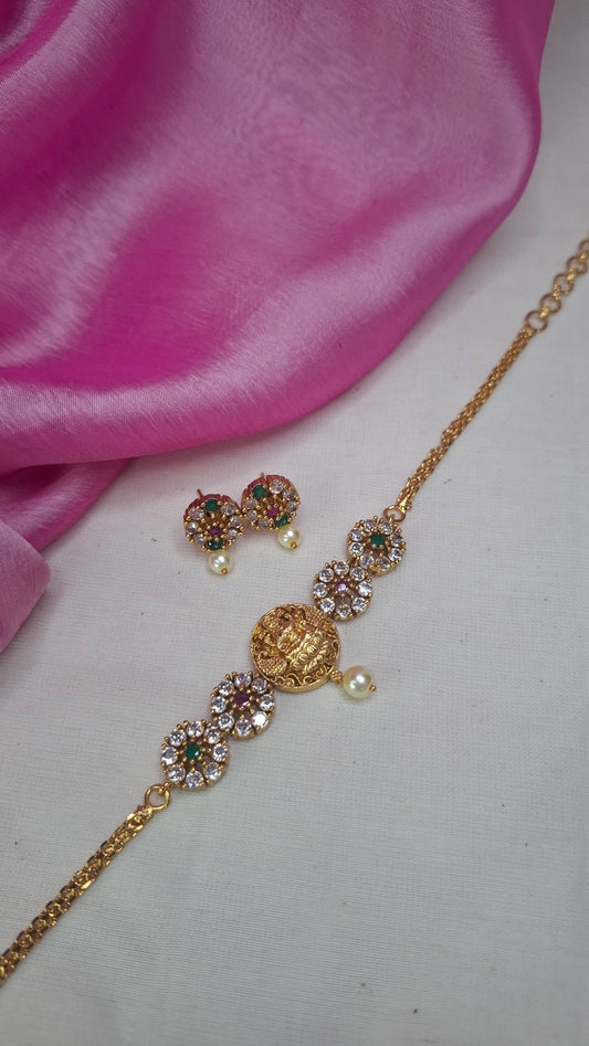 ANTIQUE GOLD CHOKER E0258