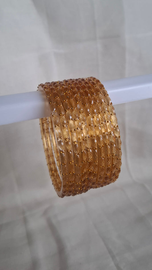GOLDEN YELLOW GLASS BANGLES