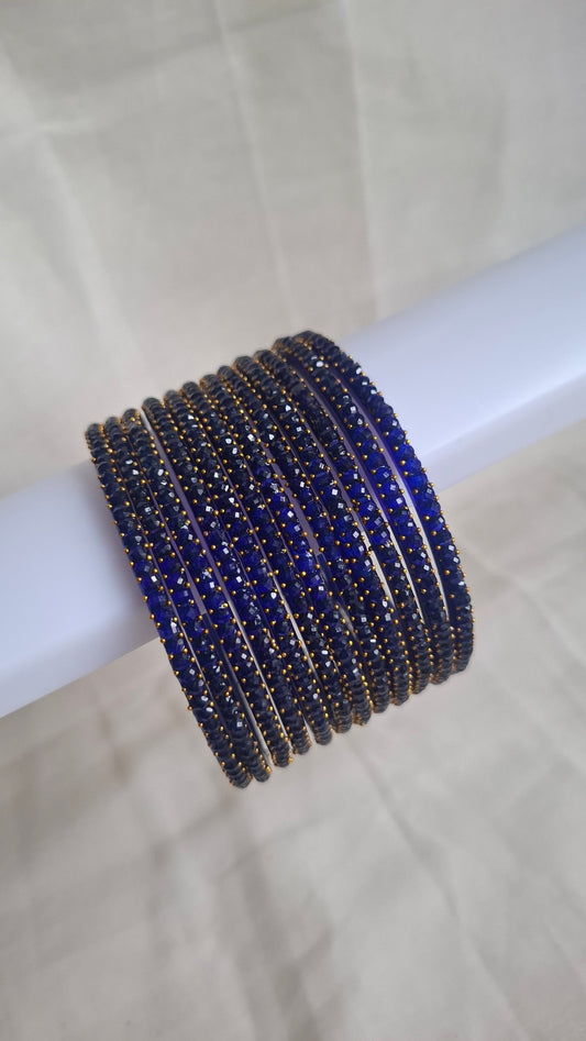 GLASS BANGLES (NAVY)