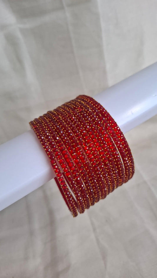 GLASS BANGLES (RED)