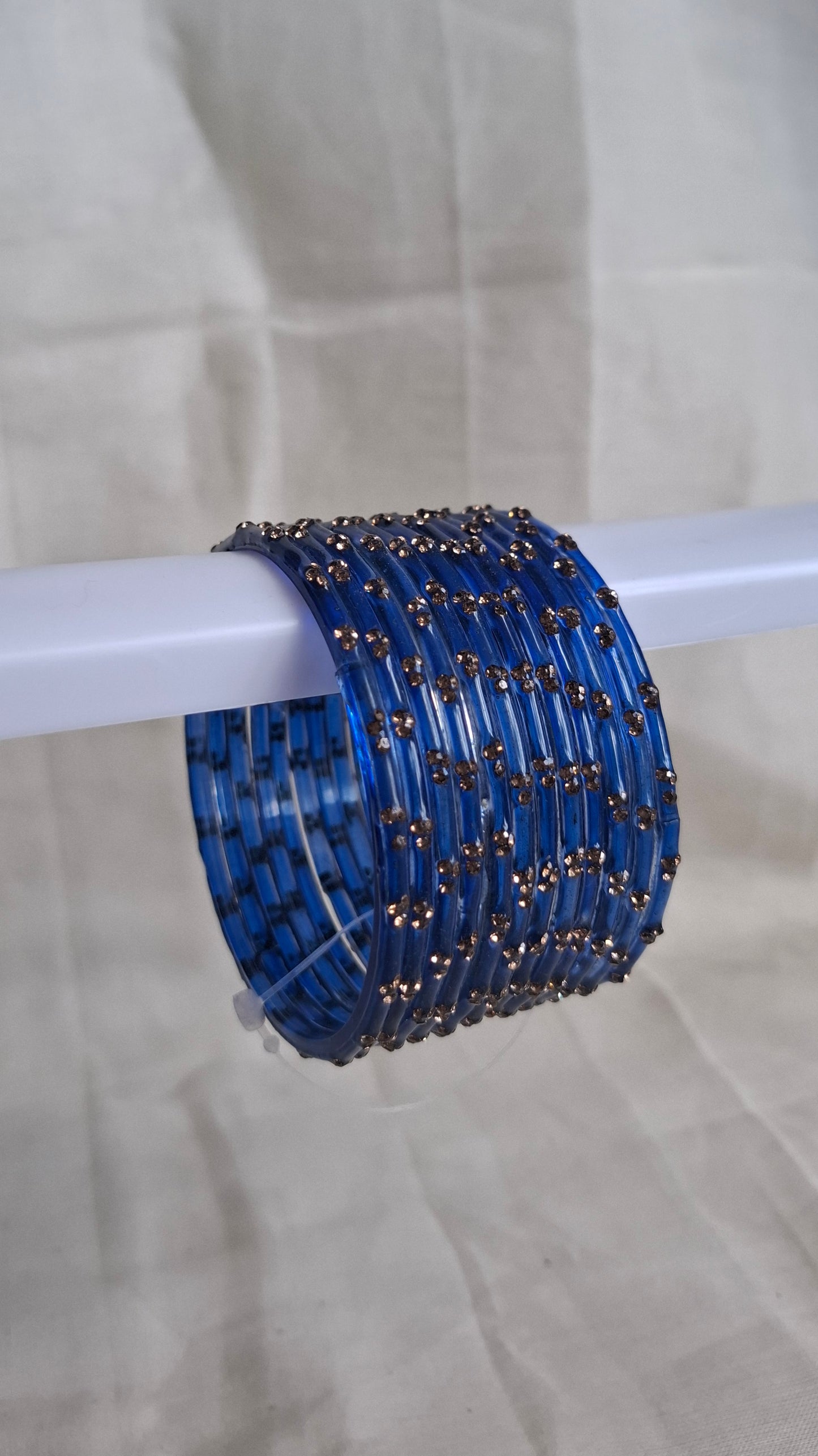 RAIN DROP BANGLES (LIGHT NAVY BLUE)