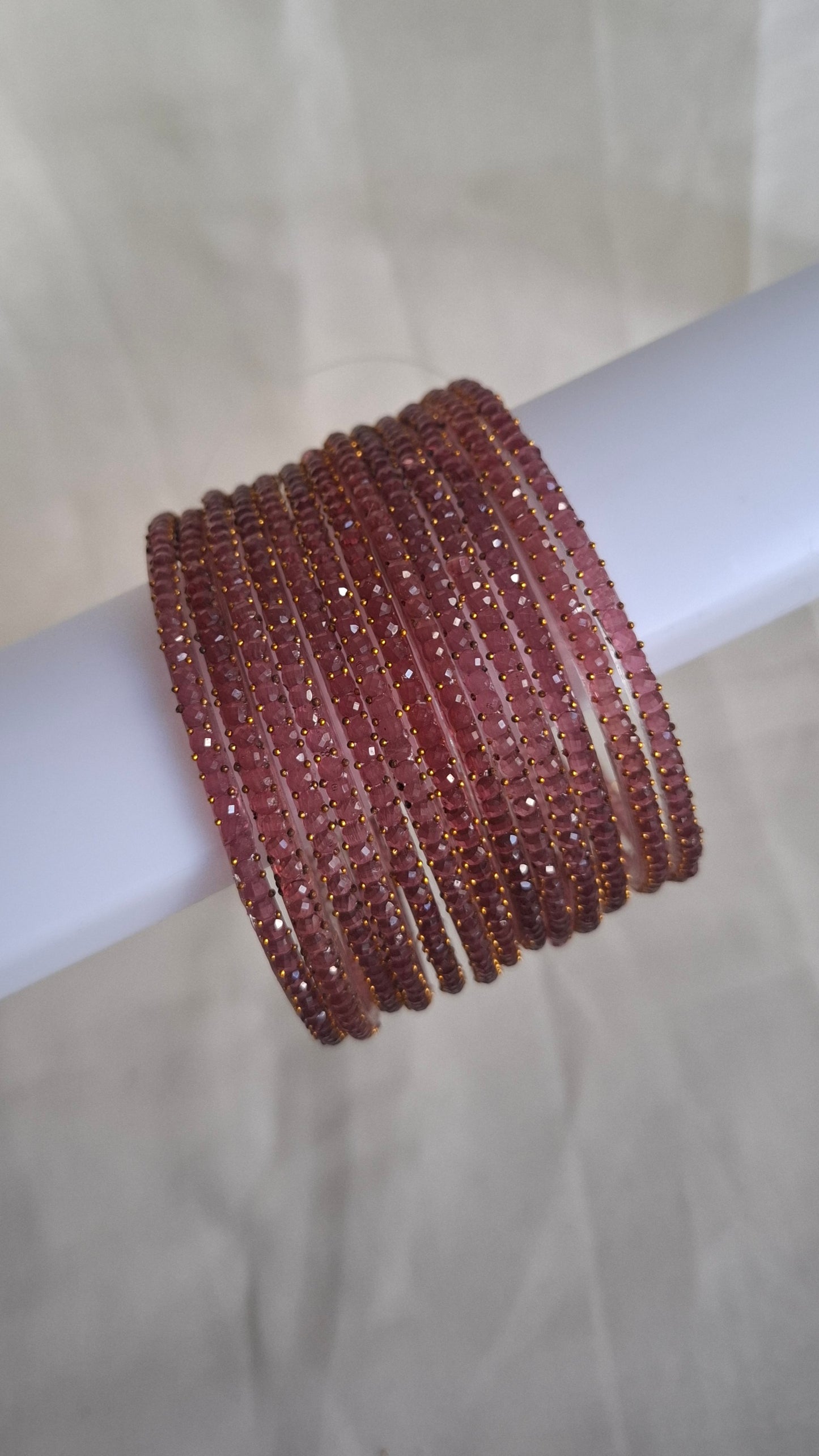 GLASS BANGLES (ROSY BROWN)