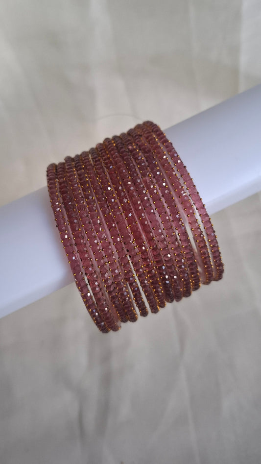 GLASS BANGLES (ROSY BROWN)