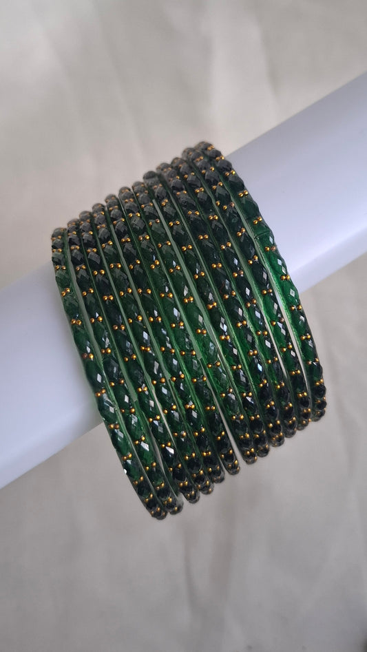 GLASS BANGLES (DARK GREEN)