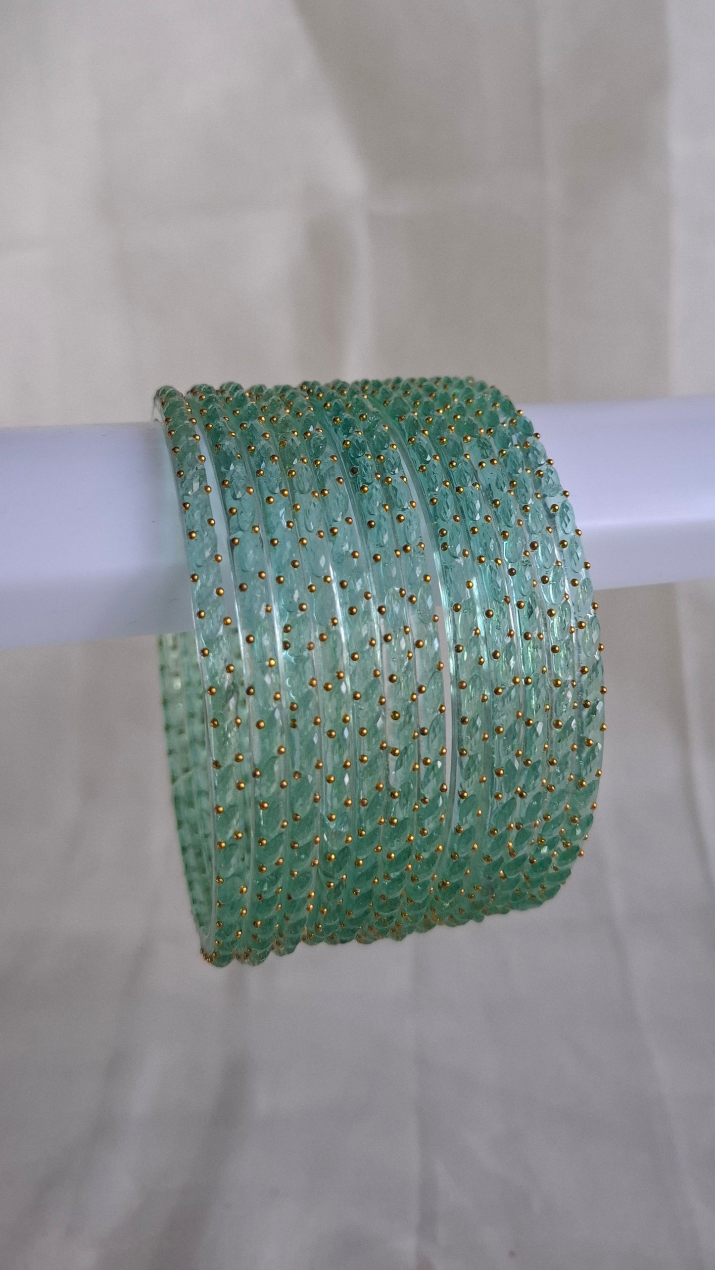 GLASS BANGLES ( MINERAL GREEN)