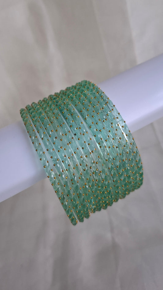 GLASS BANGLES ( MINERAL GREEN)