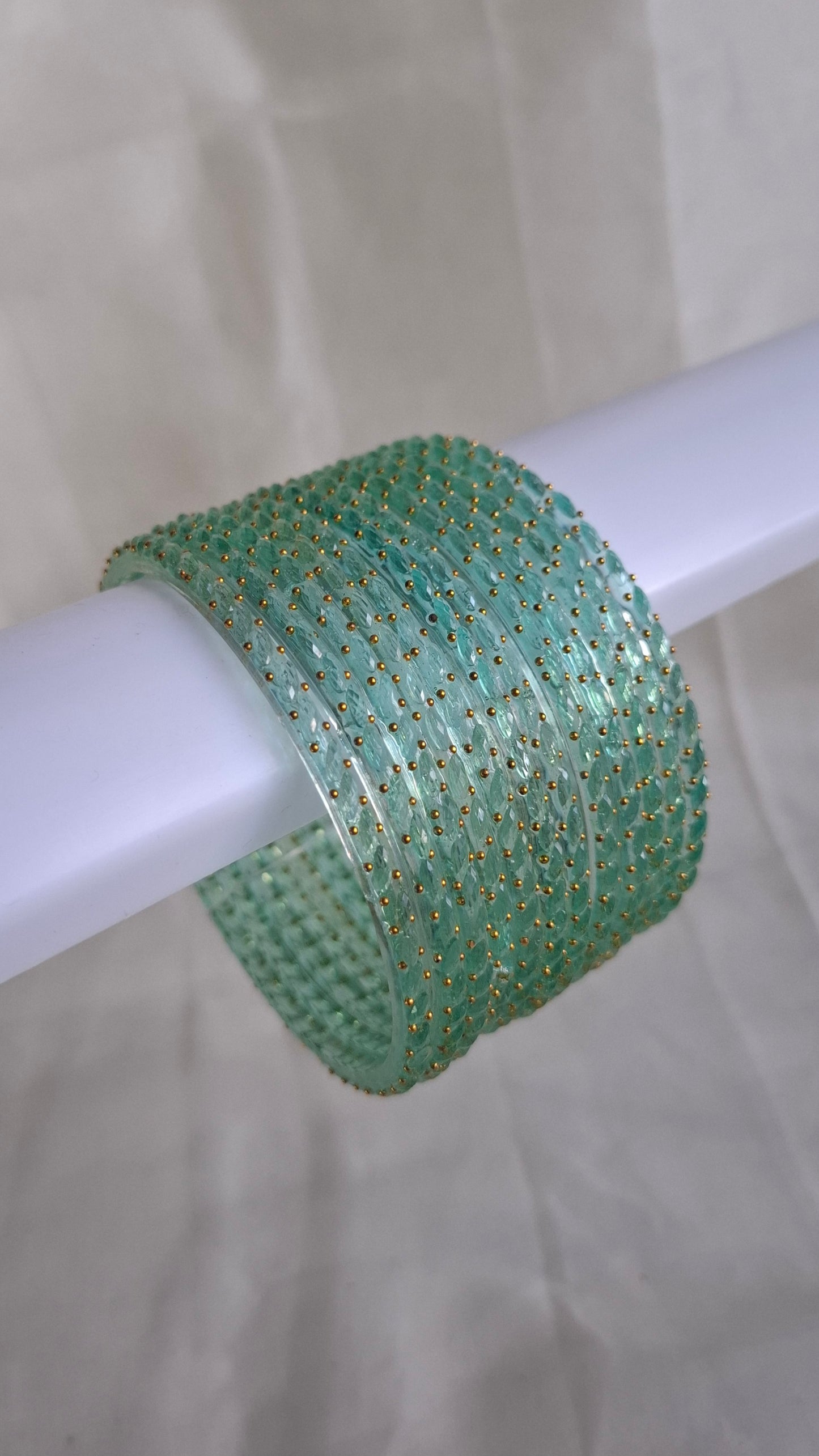 GLASS BANGLES ( MINERAL GREEN)