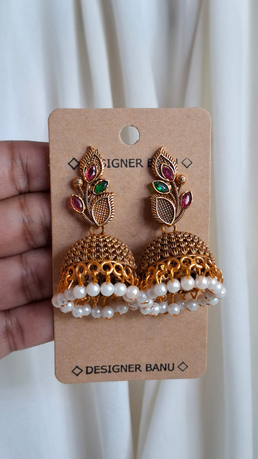 ANTIQUE GOLD JUMKHAS E0404