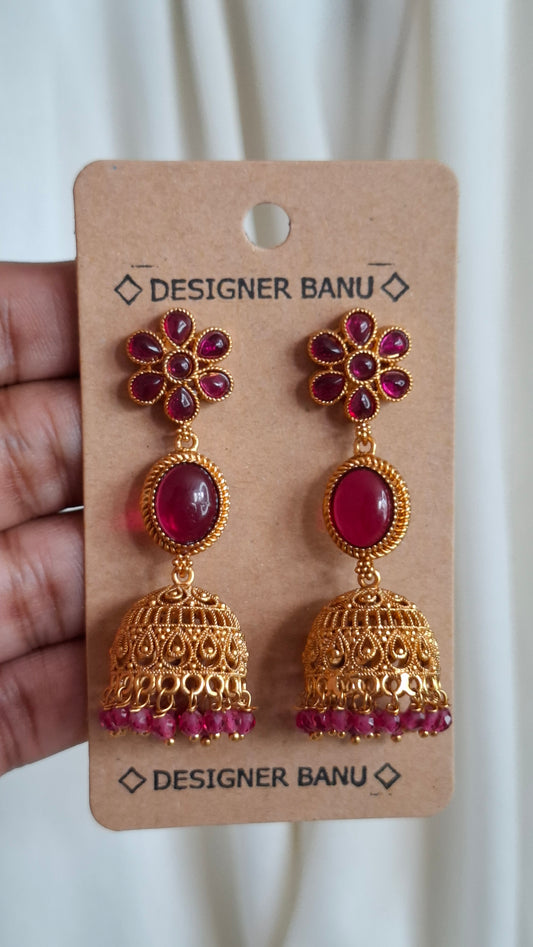 ANTIQUE GOLD JUMKHAS E0409