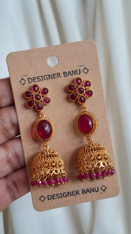 ANTIQUE GOLD JUMKHAS E0409