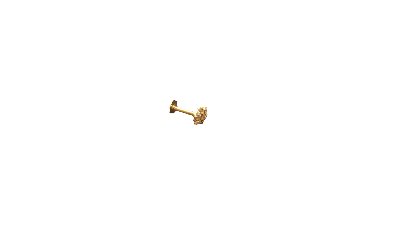 18ct Gold | CZ Nose Stud | 025