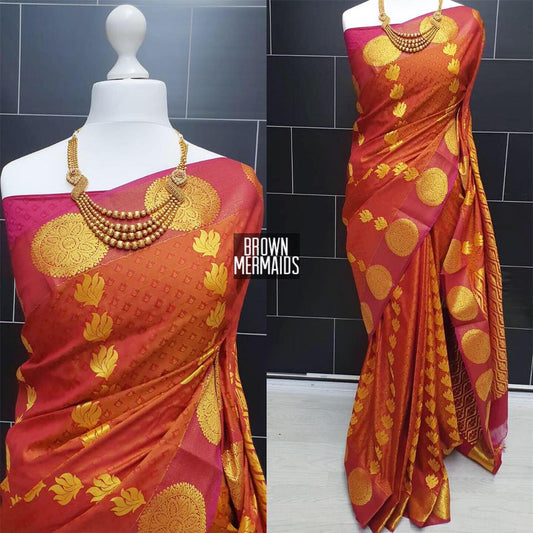 Red Art Silk Saree