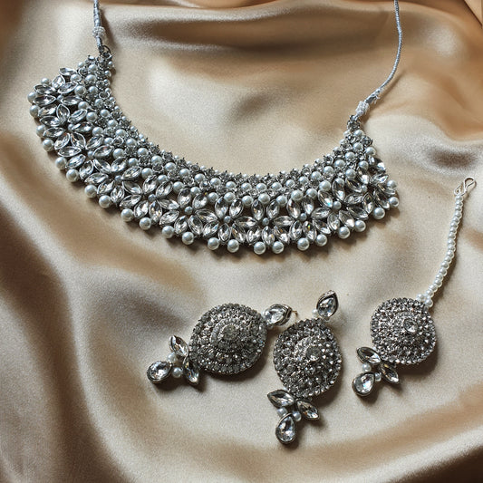 SILVER PEARL STONE (full set)