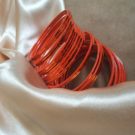 ORANGE PLAIN BANGLES