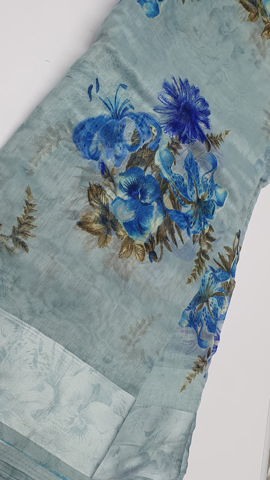 FLORAL LINEN - BLUE