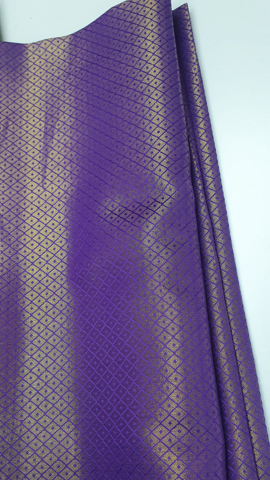 PURPLE BROCADE MATERIAL