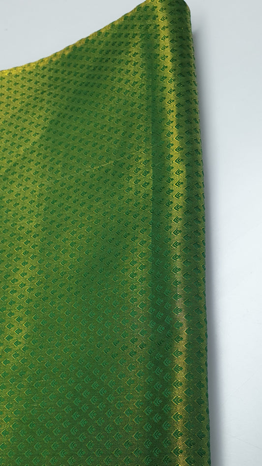 GREEN BROCADE MATERIAL