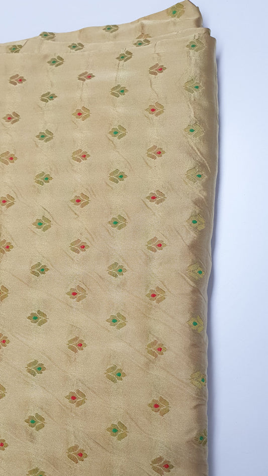 GOLD WITH GREEN & RED MATERIAL